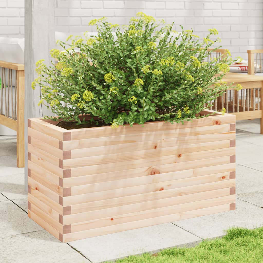 DEvidaxl Vidaxl planter box made of solid pine wood Natural pine wood 45.5cm H x 90cm W x 40cm D